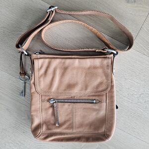 Fossil Leather Crossbody - Tan